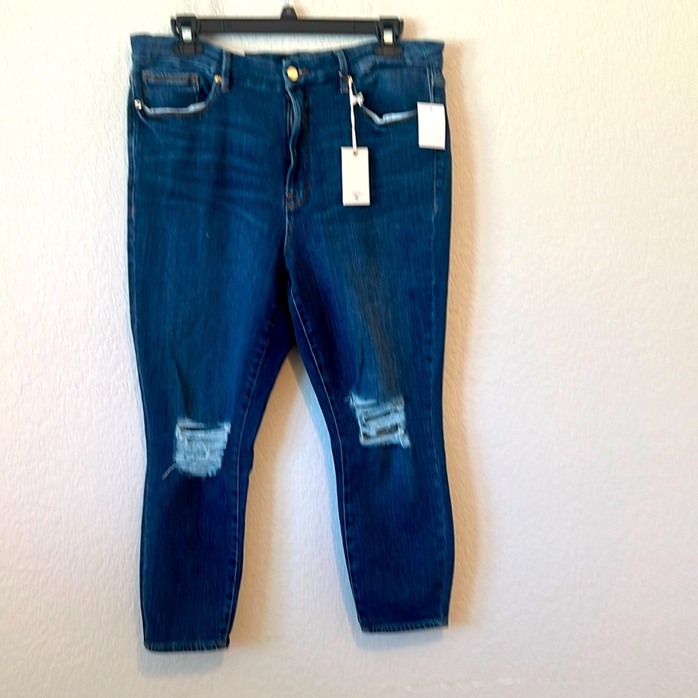 NWT Good American good waist crop jeans
